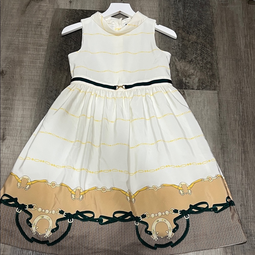 Janie and Jack Bridle Scarf Border Dress from Countryside Ride 2016 size 8 - Picture 5 of 12